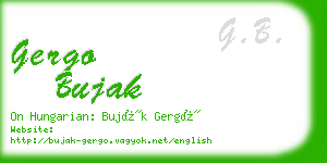 gergo bujak business card